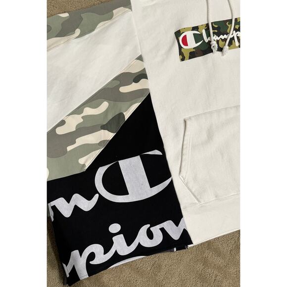 NEW Handmade Upcycled Champion Poncho Size SM-LG | SAME DAY SHIP or NEXT DAY - Picture 2 of 7